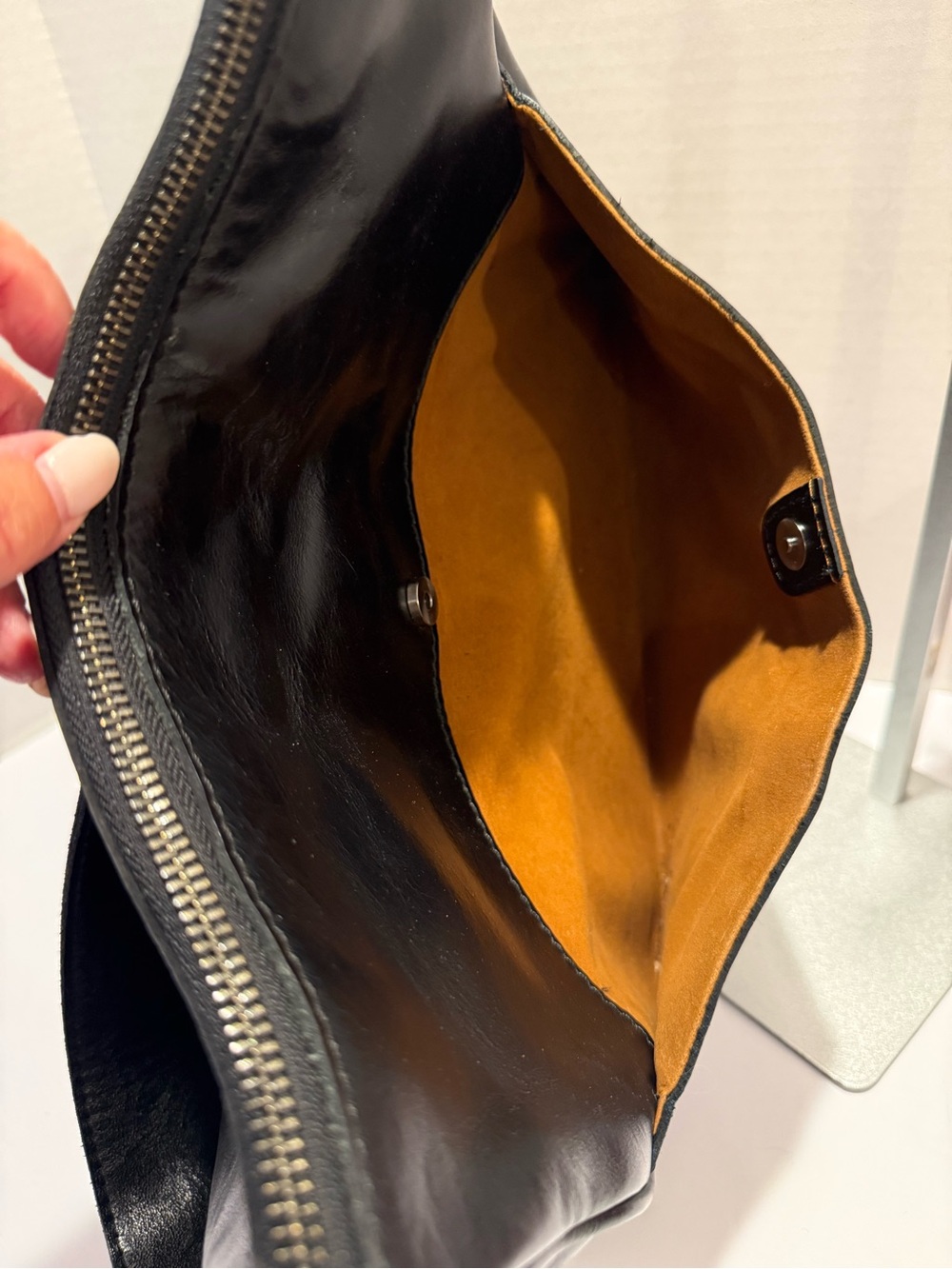 Patricia Nash Althani Black Leather Shoulder Bag with Crossbody Strap - Picture 16 of 16